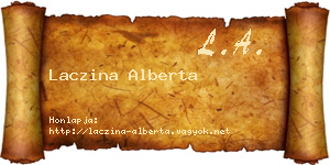 Laczina Alberta névjegykártya